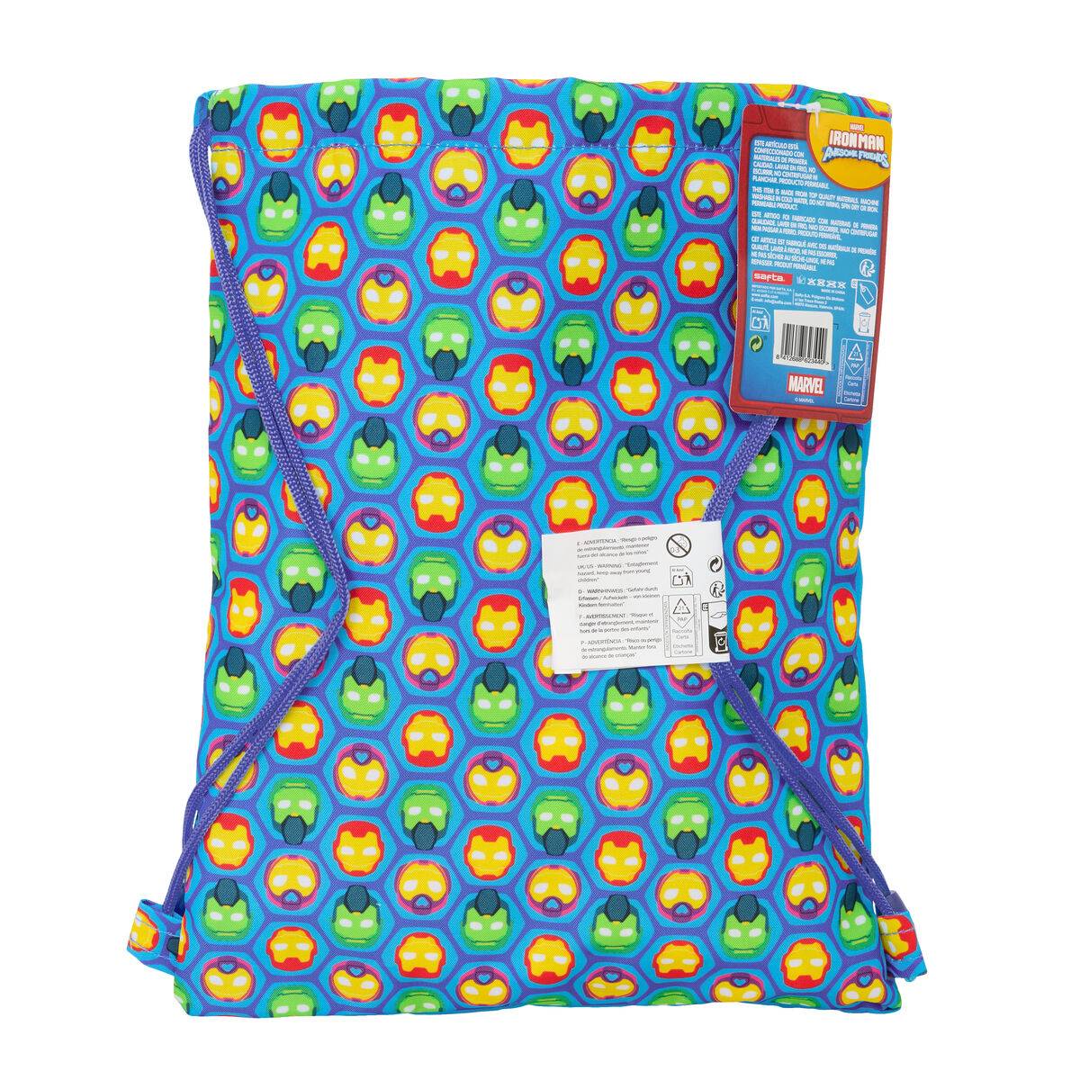 Bolsa Mochila con Cuerdas Iron Man Multicolor 26 x 34 x 1 cm