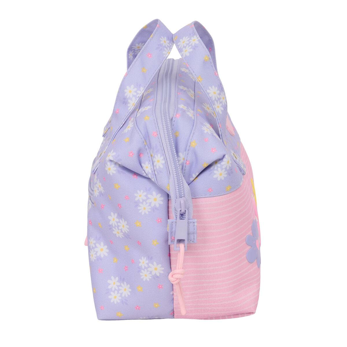 Neceser de Viaje Safta Bouquet Rosa Lila 26.5 x 17.5 x 12.5 cm