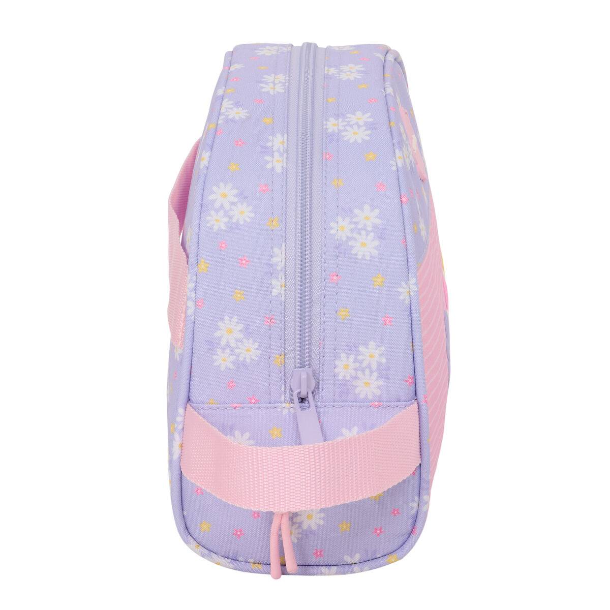 Neceser de Viaje Safta Bouquet Rosa Lila 28 x 18 x 10 cm