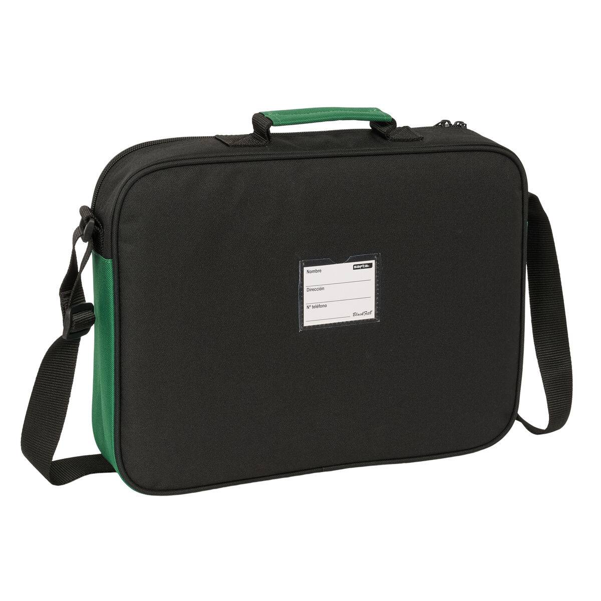 Mochila Escolar BlackFit8 Varsity Negro Verde 38 x 28 x 6 cm
