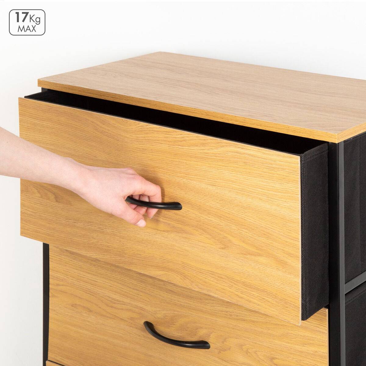 Cajonera Max Home Negro Moderno 55 X 100 X 30 CM
