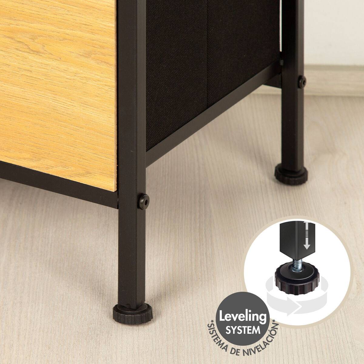 Cajonera Max Home Negro Moderno 55 X 100 X 30 CM