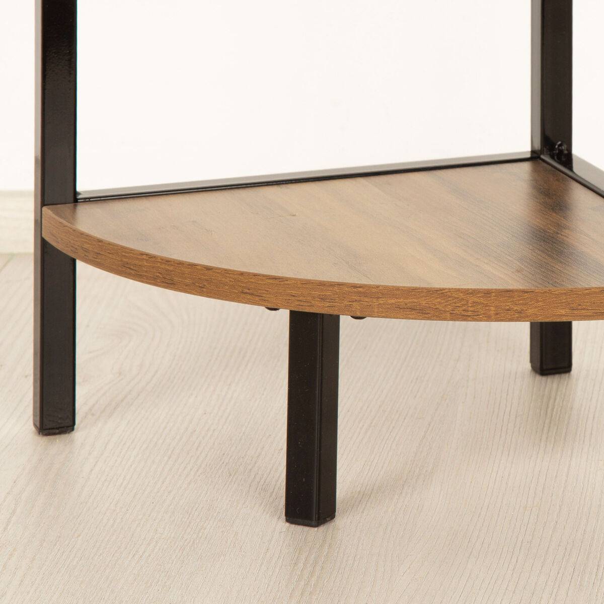 Estantería Max Home Negro Hierro Madera MDF 24 x 80 x 24 cm