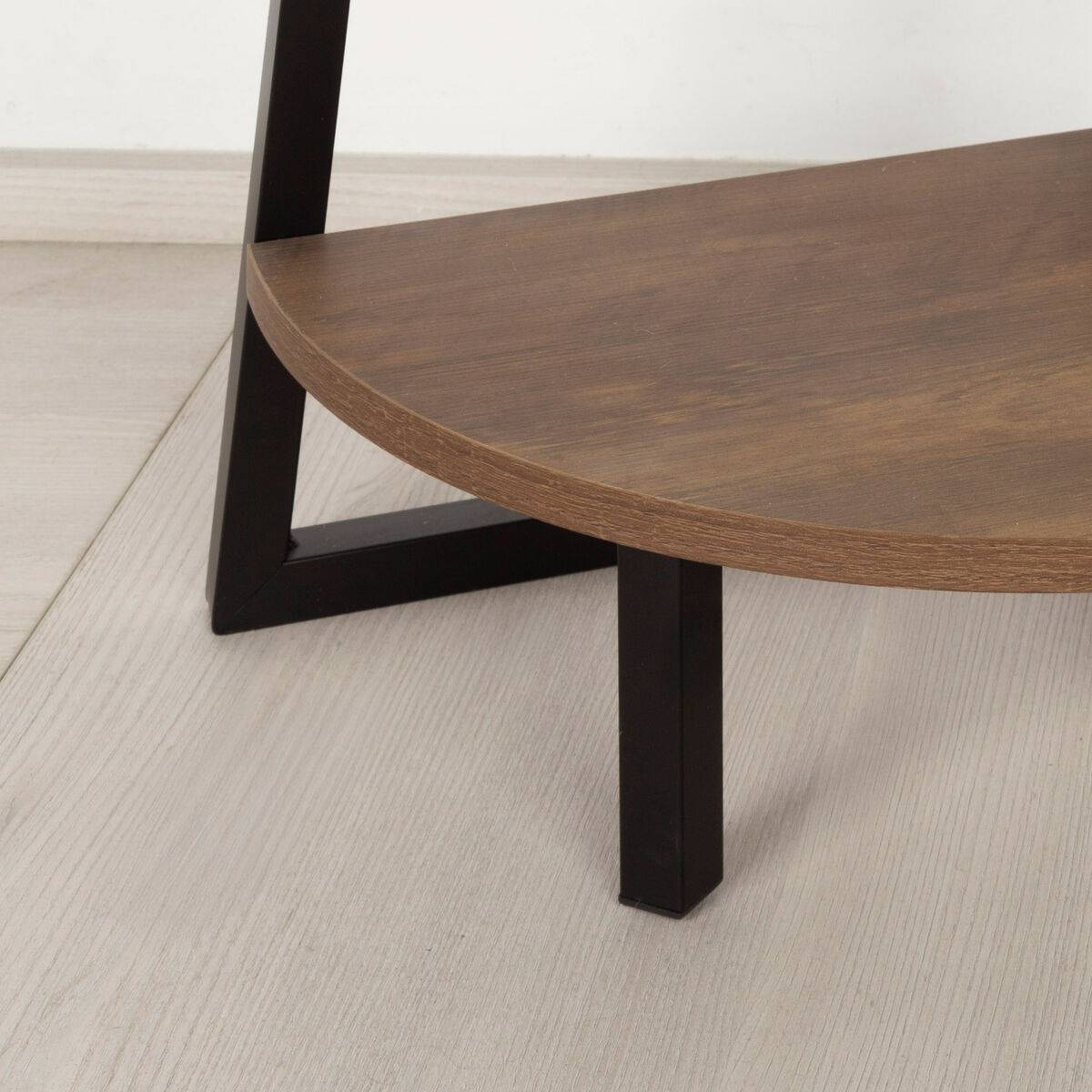 Estantería Max Home Negro Hierro Madera MDF 4 Estantes 30 x 135 x 30 cm