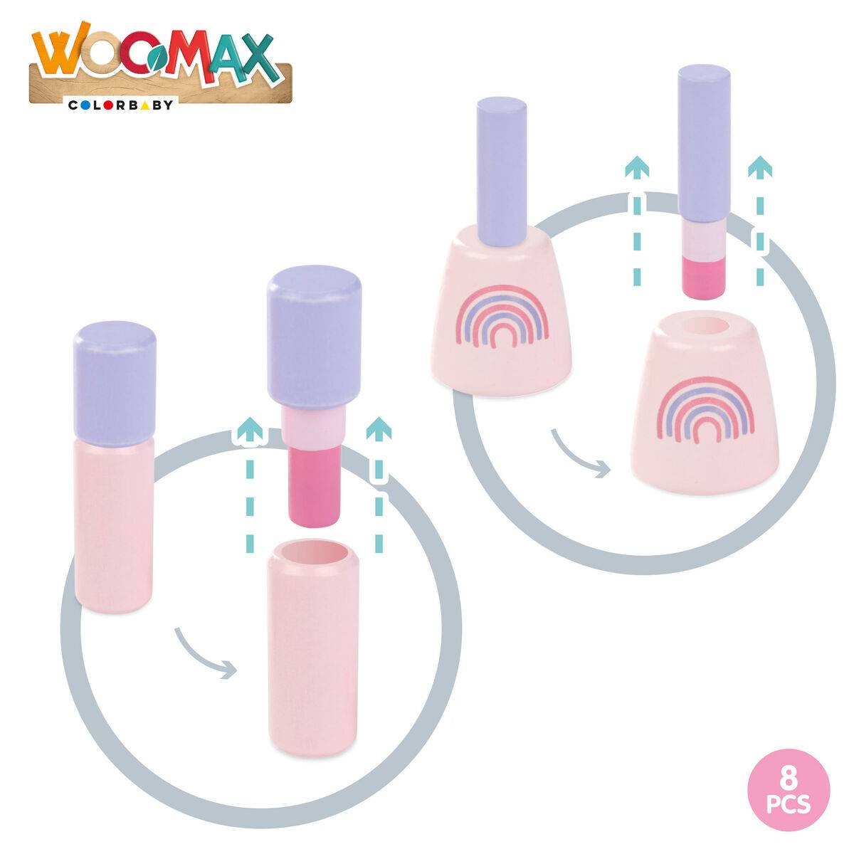 Tocador de juguete Woomax 48 X 92 X 32 CM Blanco Rosa
