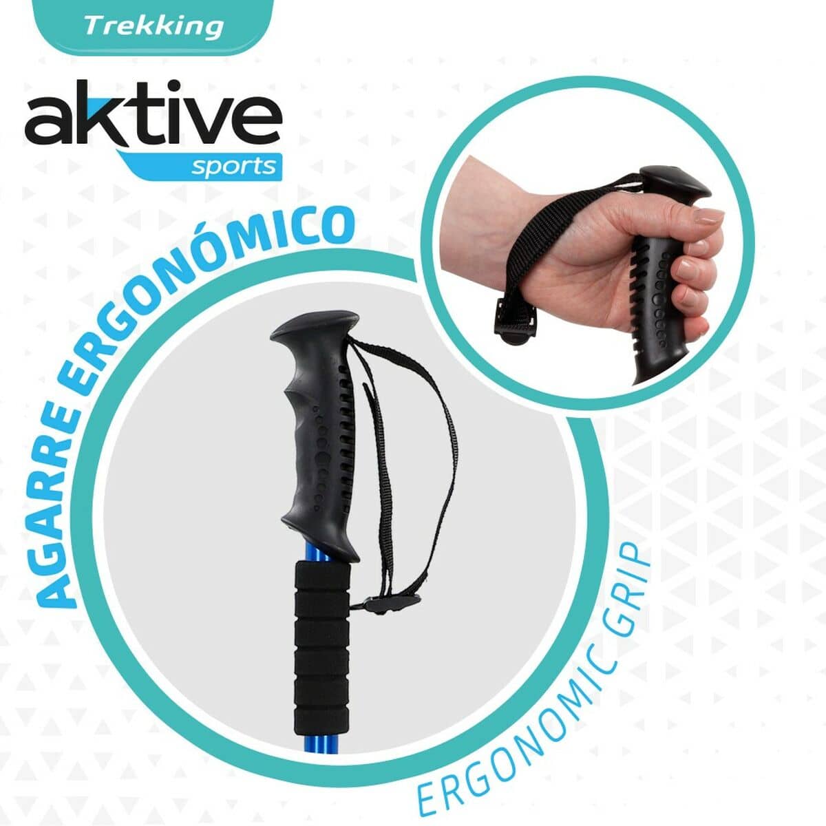 Bastón Trekking Aktive 5,3 x 135 x 5,3 cm