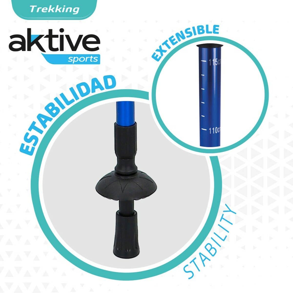Bastón Trekking Aktive 5,3 x 135 x 5,3 cm