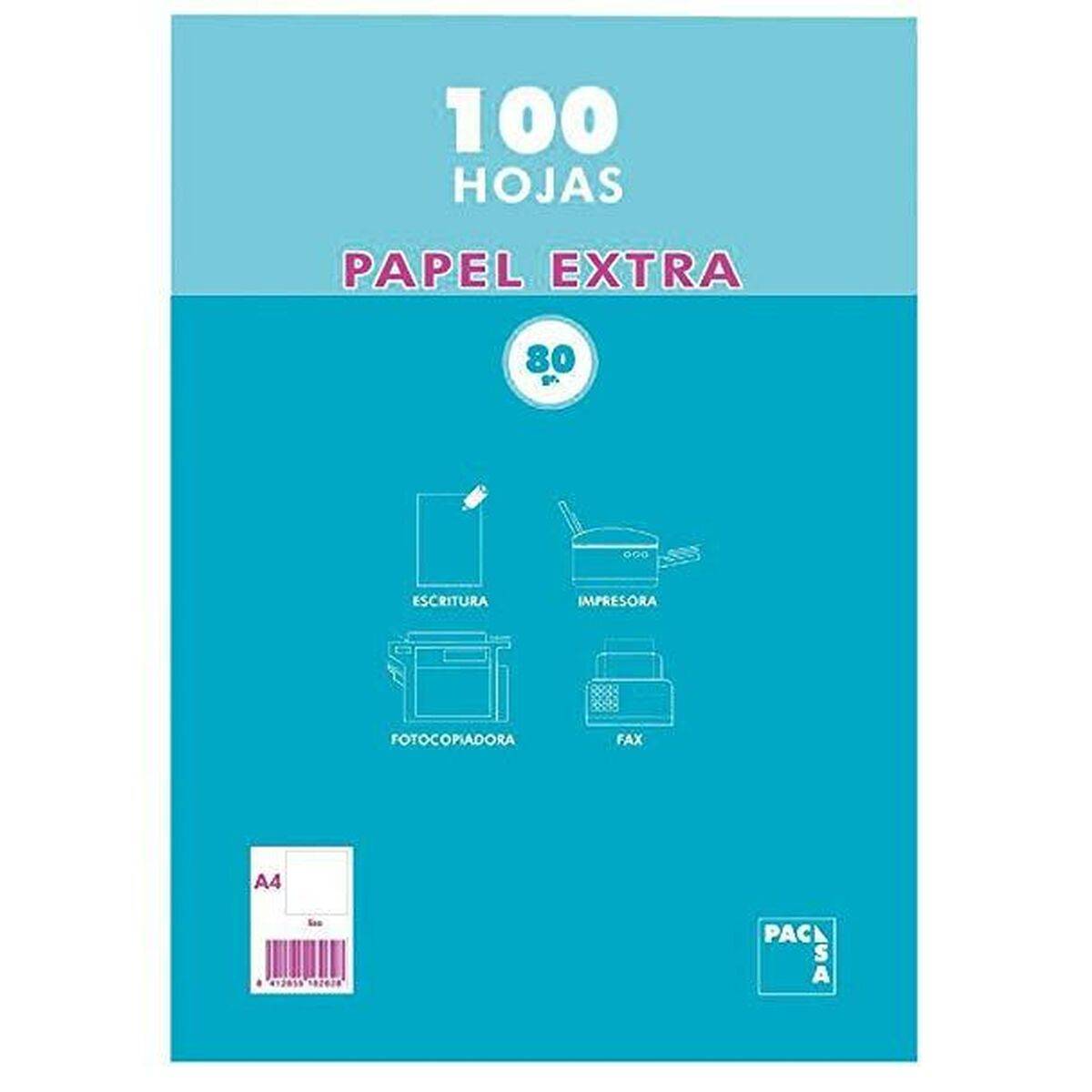 Papel Pacsa Blanco A4 100 Hojas (25 Unidades)