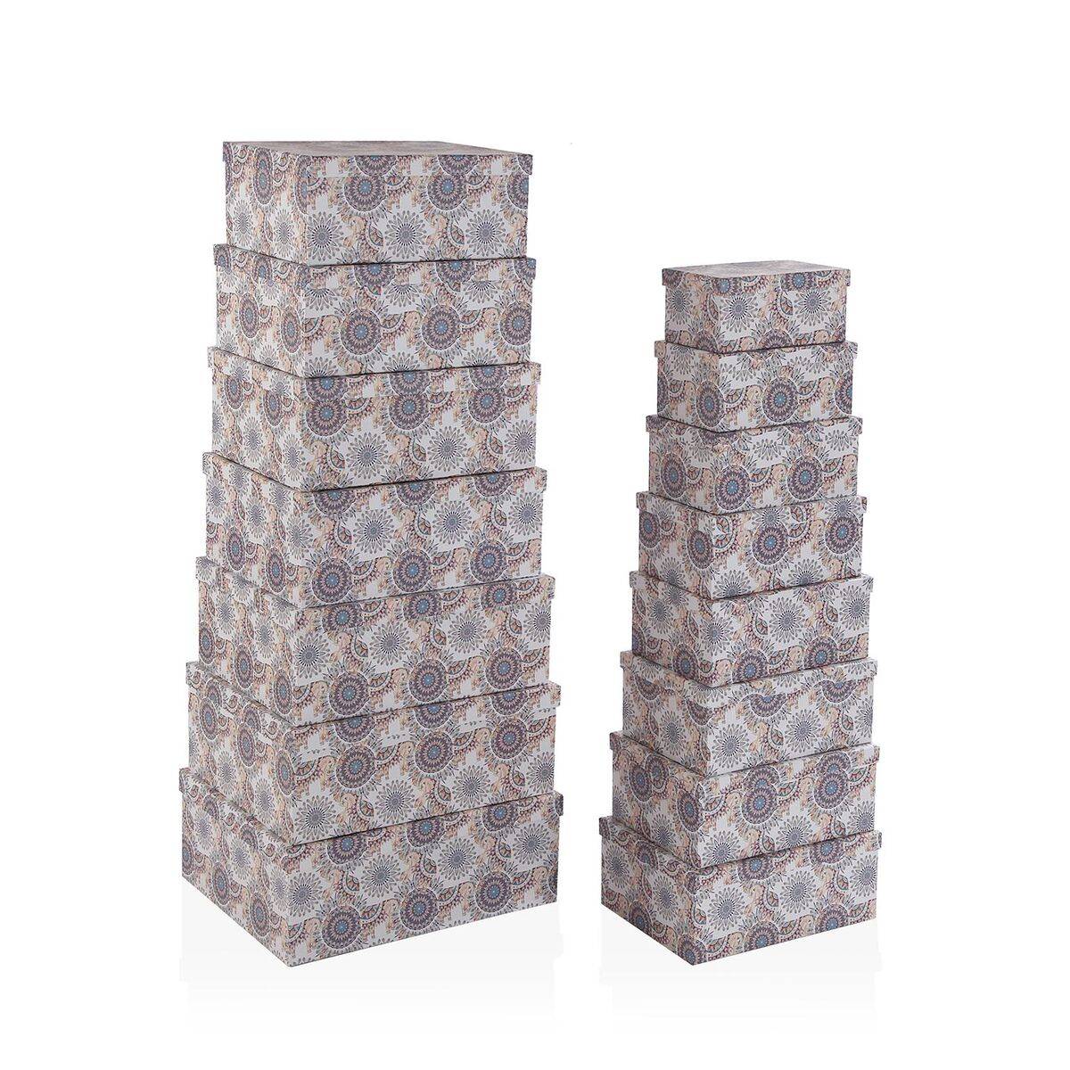 Juego de Cajas Decorativas Versa Cartón (15 Piezas)