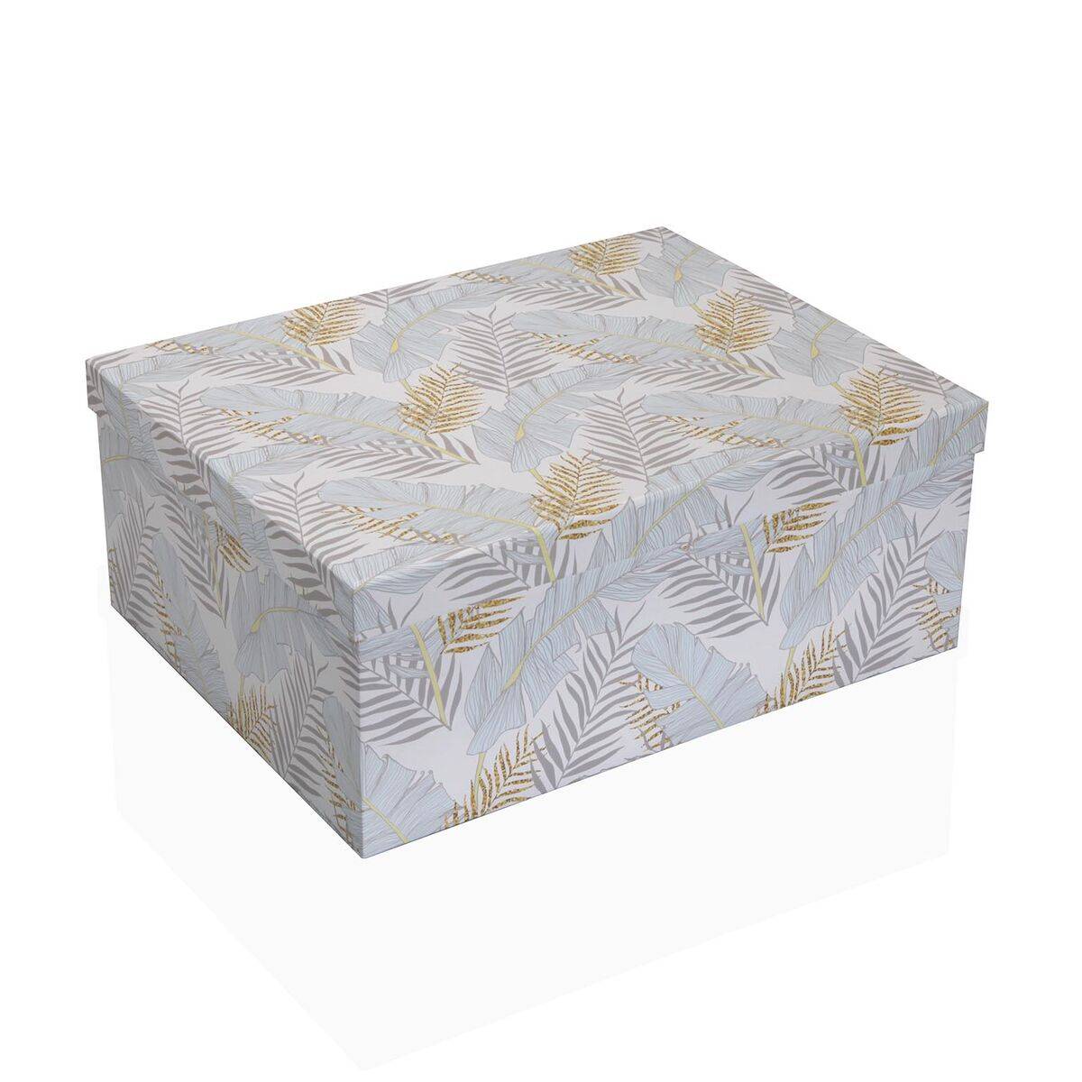 Juego de Cajas Decorativas Versa Cartón Plumas (15 Piezas)
