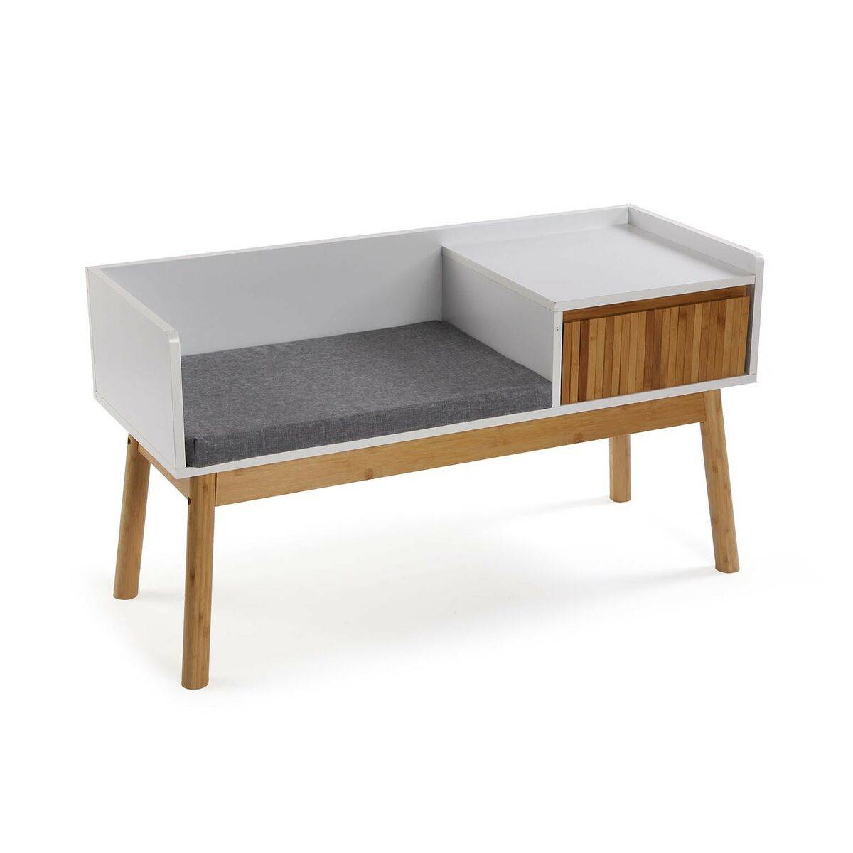 Banqueta Versa Bambú Textil Madera MDF 40 x 55 x 100 cm