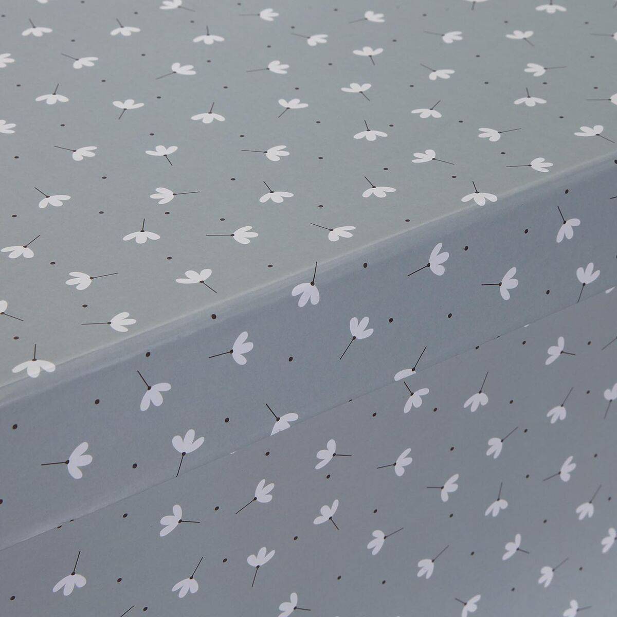 Juego de Cajas Decorativas Versa Gris Cartón Flores (15 Piezas)