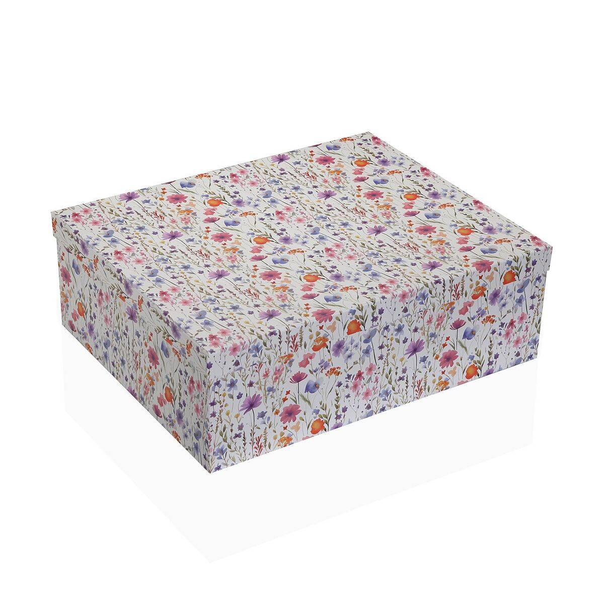 Juego de Cajas Decorativas Versa Cartón Flores (15 Piezas)