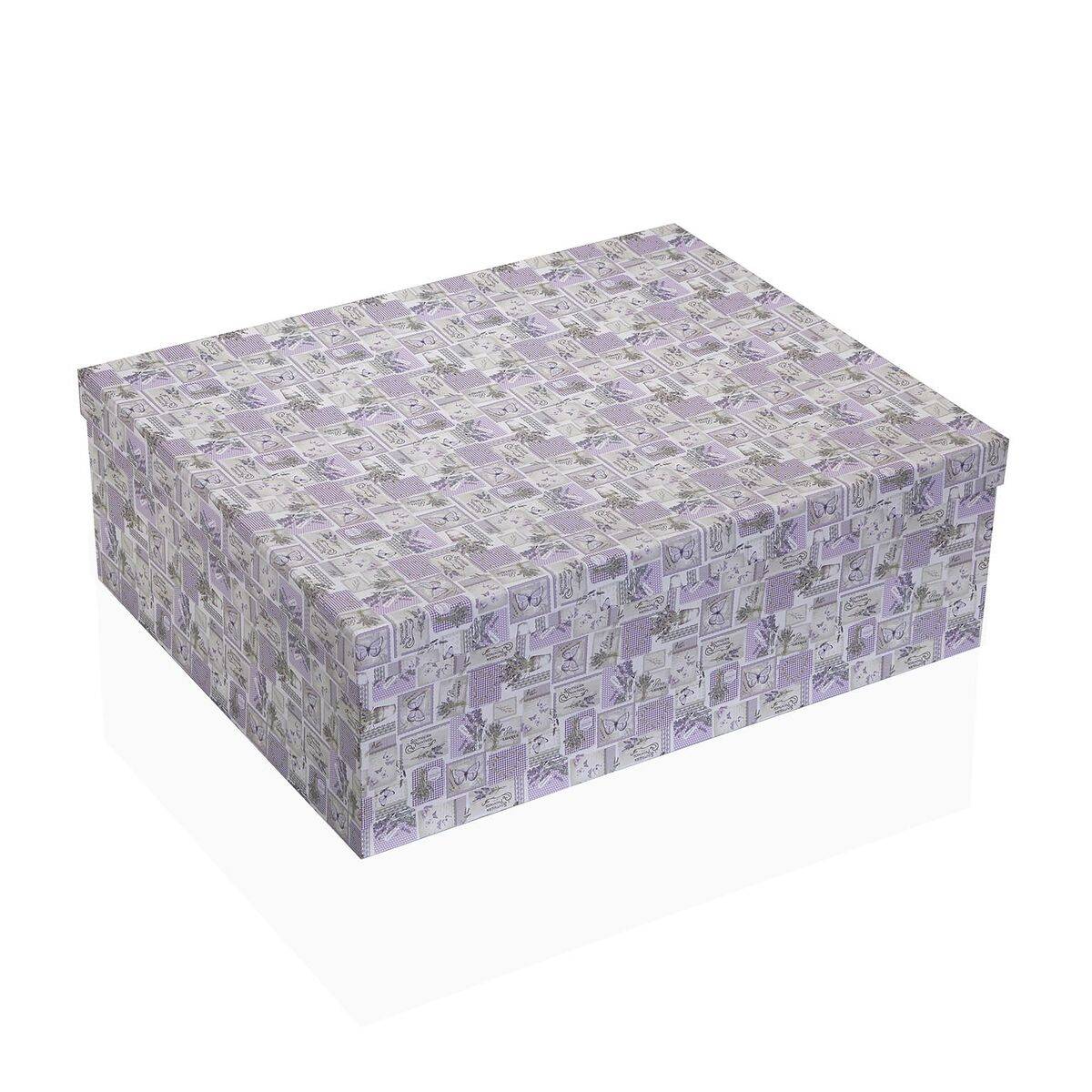 Juego de Cajas Decorativas Versa Cartón Lavanda (15 Piezas)