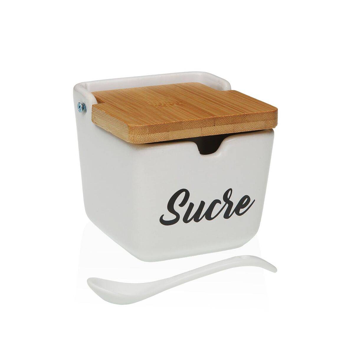 Azucarero Versa SUCRE Blanco Cerámica 8,8 x 8,5 x 8,8 cm