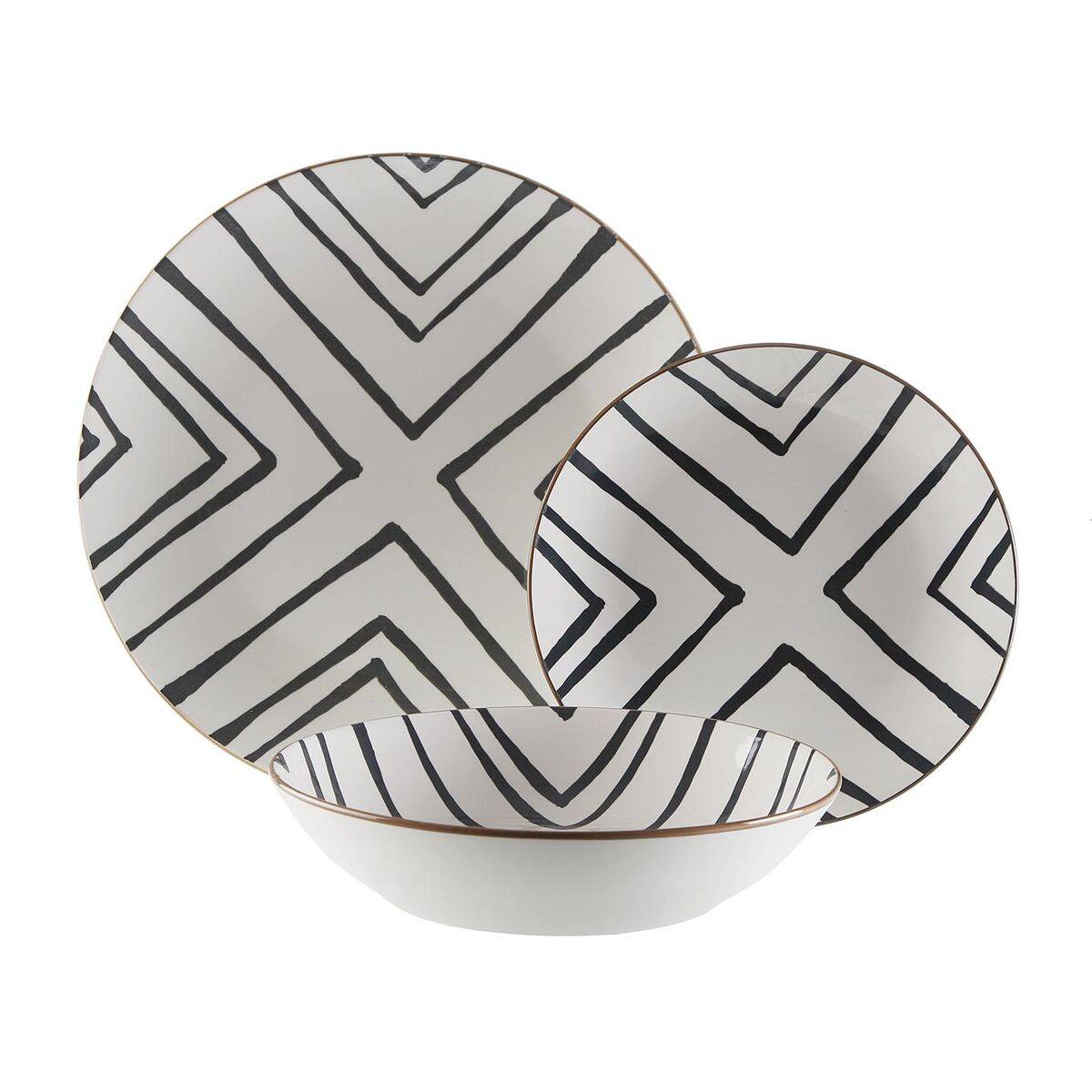 Vajilla Versa Gris Porcelana 18 Piezas