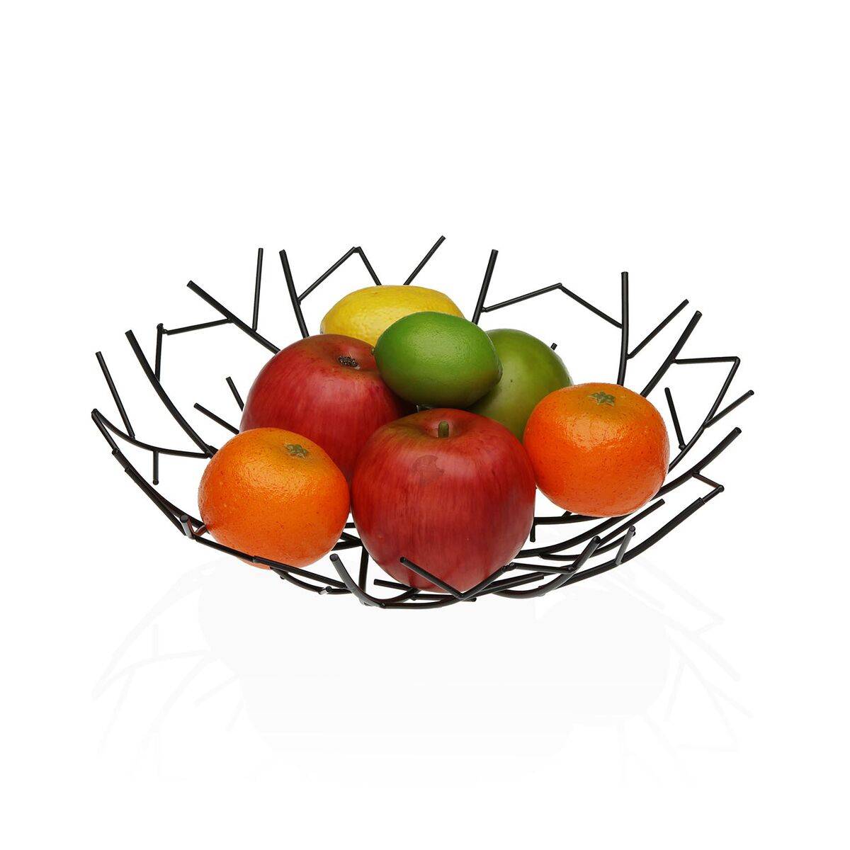Frutero Versa Negro Metal Acero 30 x 9 x 30 cm