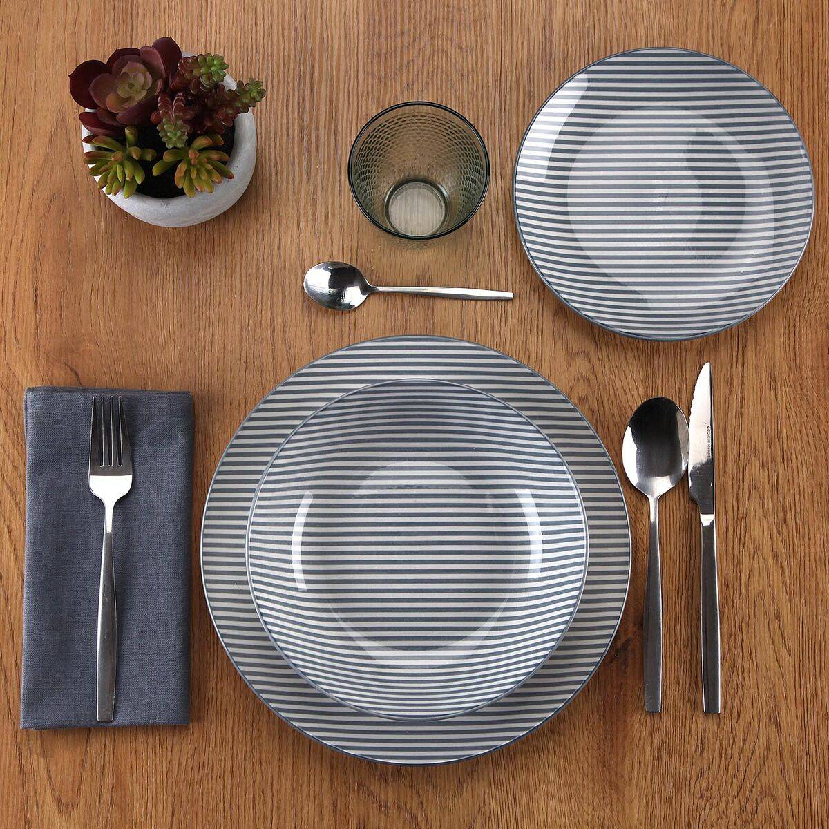 Vajilla Versa Azul Porcelana 18 Piezas