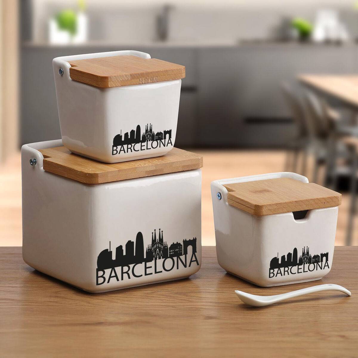 Azucarero Versa Barcelona Cerámica 8,8 x 8,5 x 8,8 cm