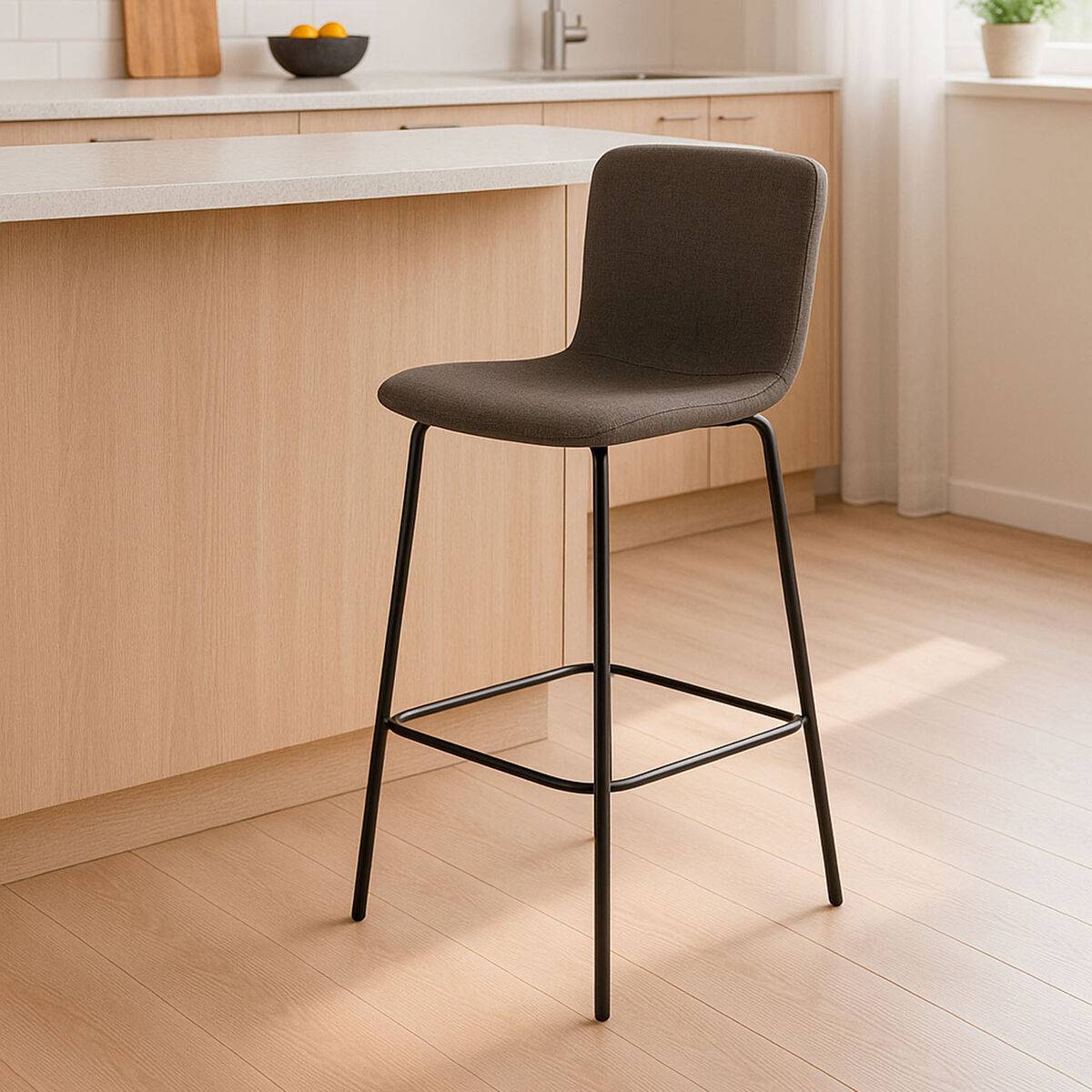 Taburete Versa Gris Metal 44,5 X 93,5 X 51 CM