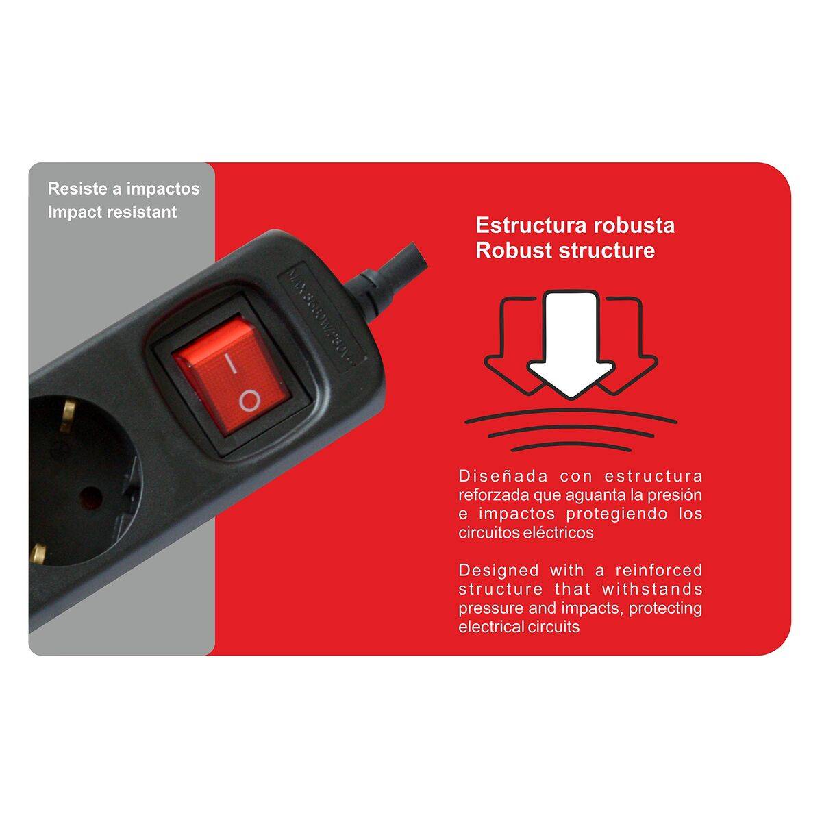Regleta Silver Electronics 9629 Negro