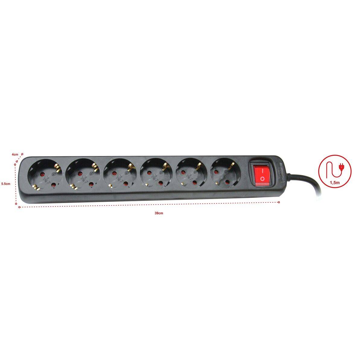 Regleta Silver Electronics 9629 Negro