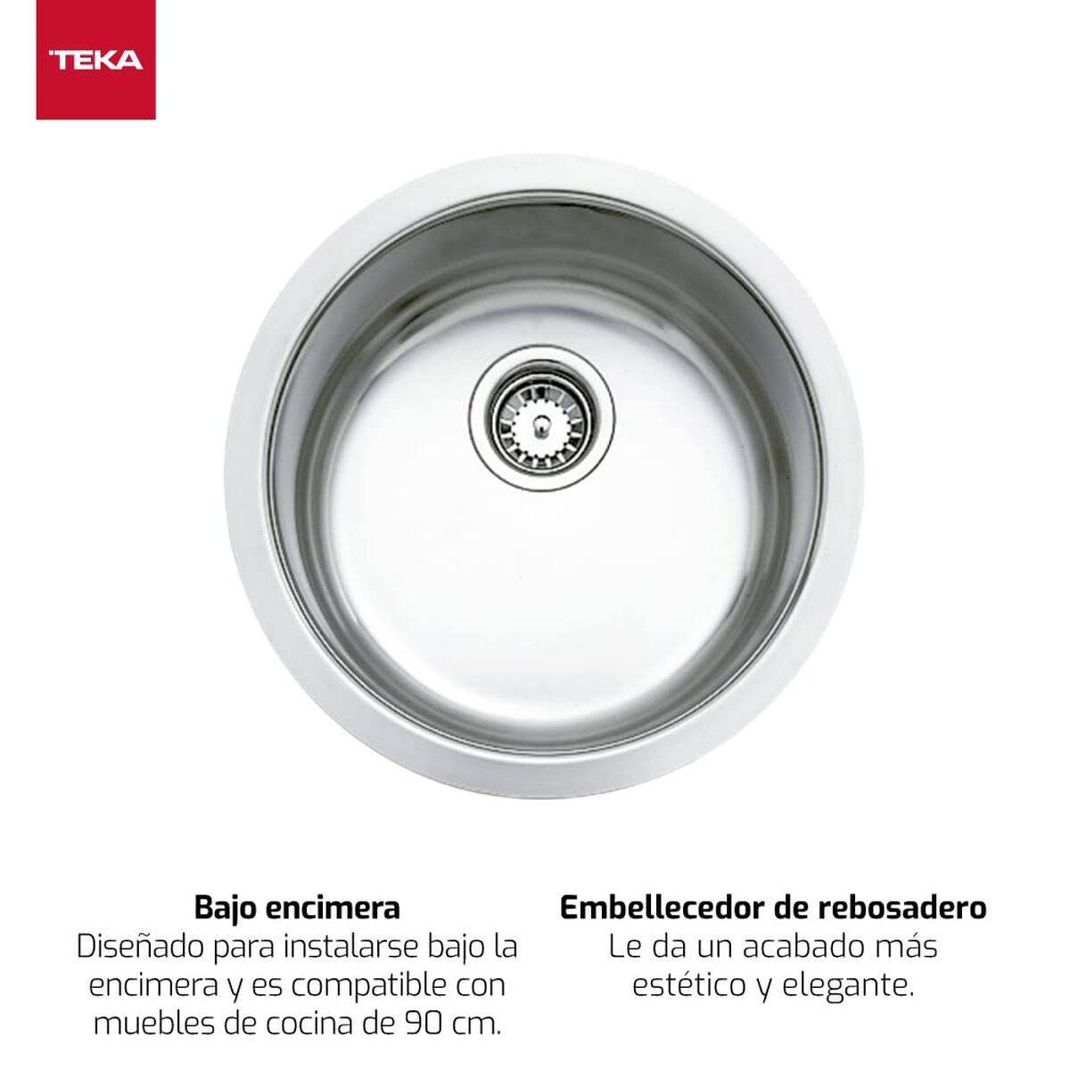 Fregadero de Un Seno Teka BE039 5006 Plateado