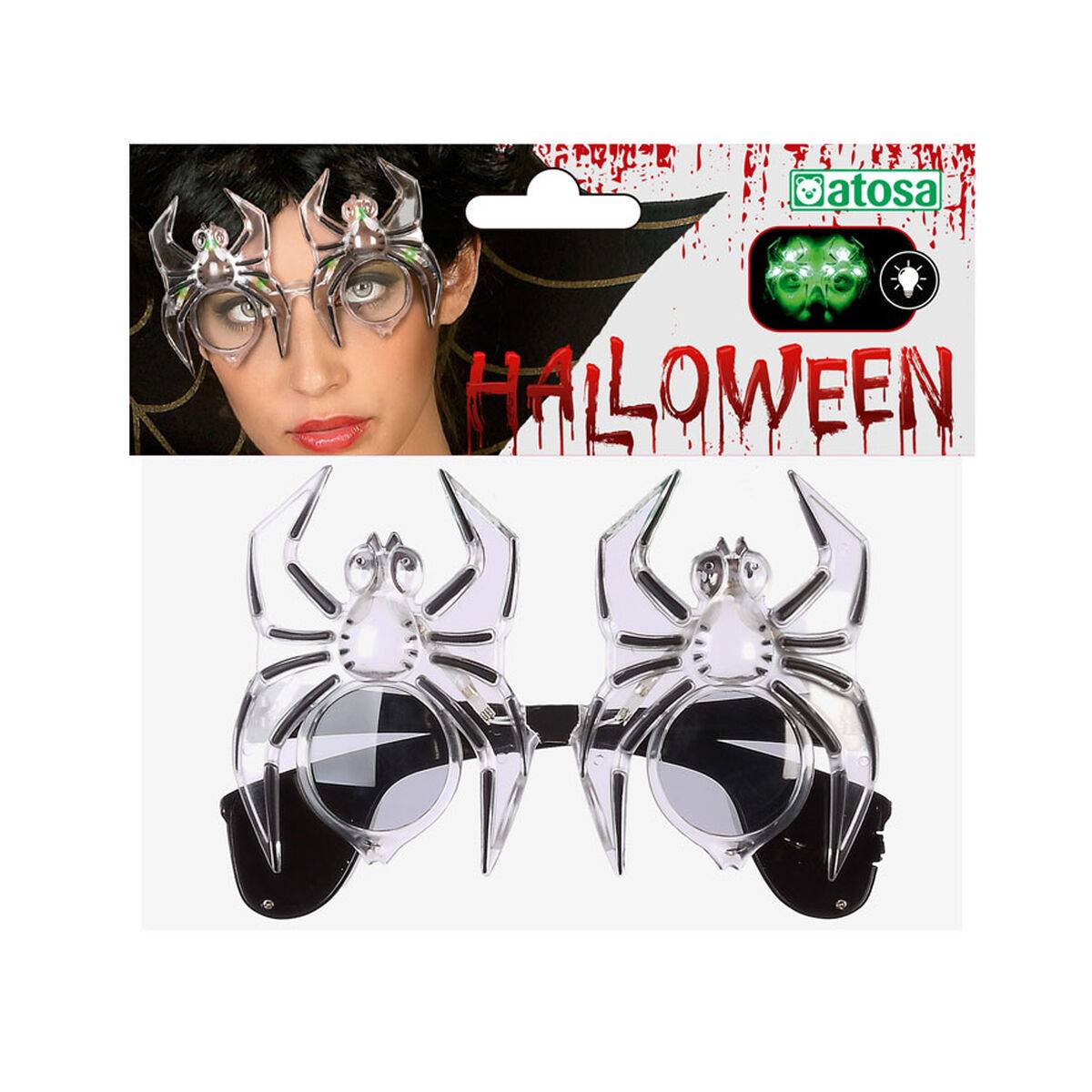 Gafas Verde Araña Halloween Luz