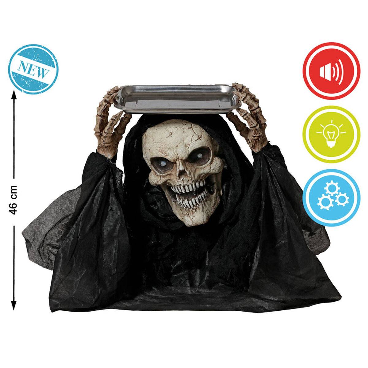 Decoración para Halloween Esqueleto 35 x 20 x 45 cm Blanco