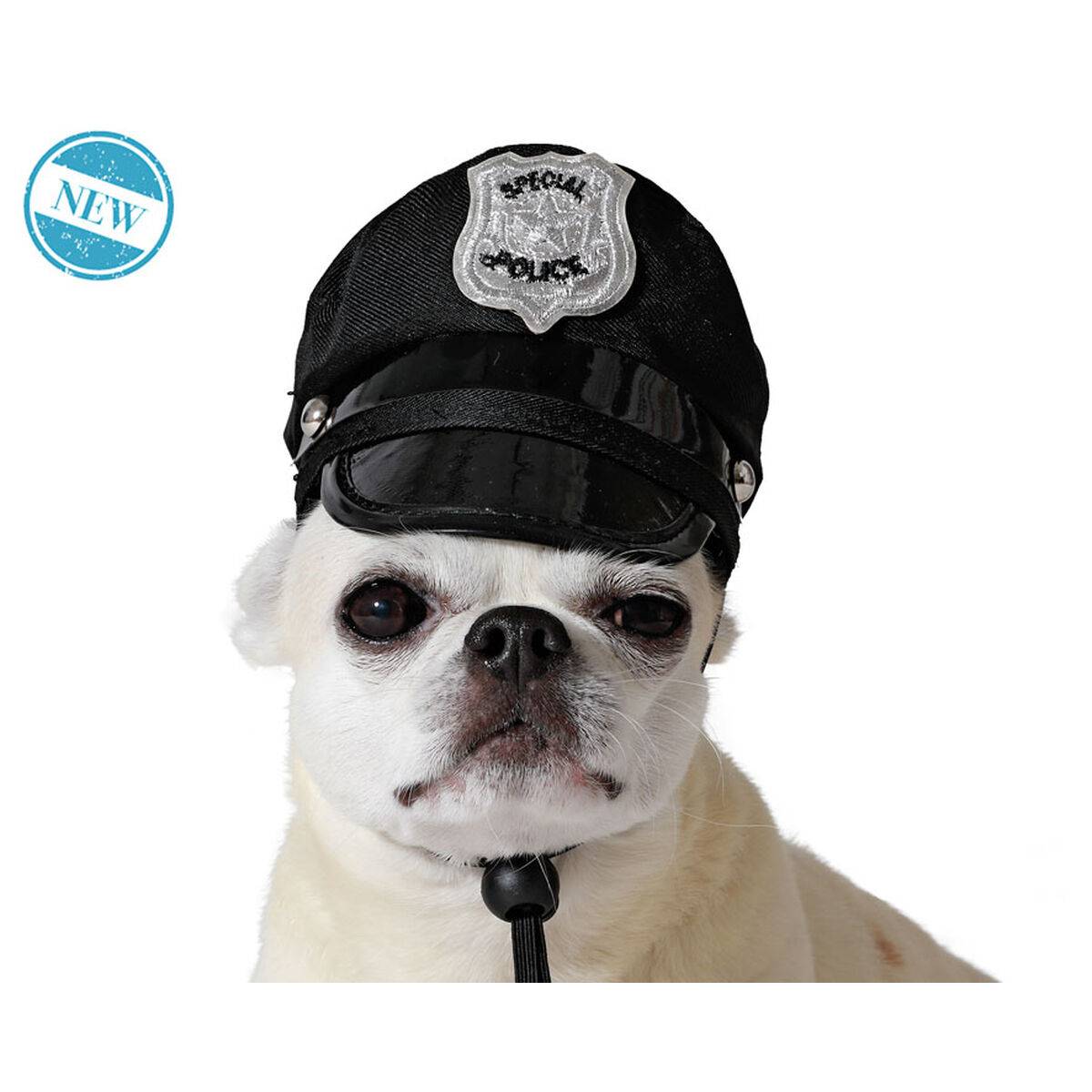 Disfraz para Perro Negro Gorro Policía