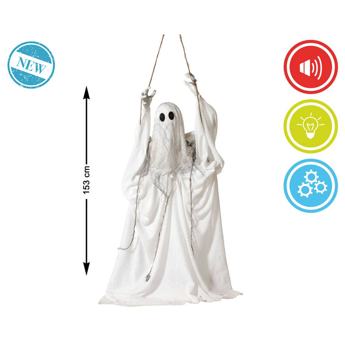Decoración para Halloween Fantasma 153 x 55 x 20 cm Blanco