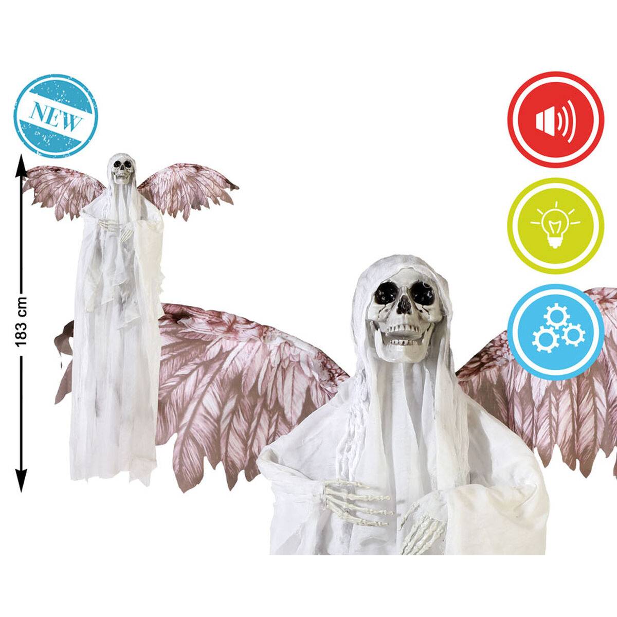 Decoración para Halloween Esqueleto 183 x 120 x 17 cm Blanco