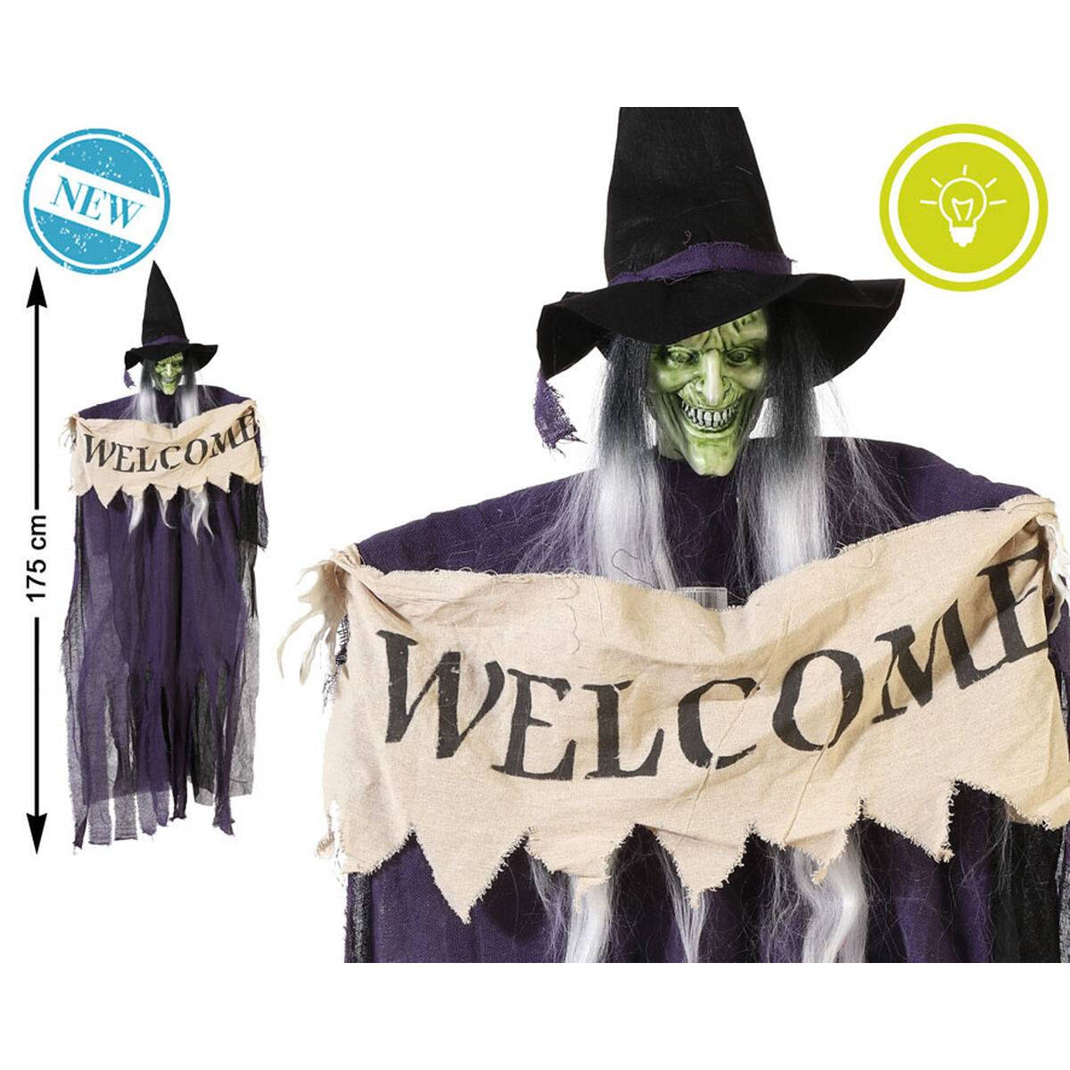 Decoración para Halloween Welcome Bruja 175 cm