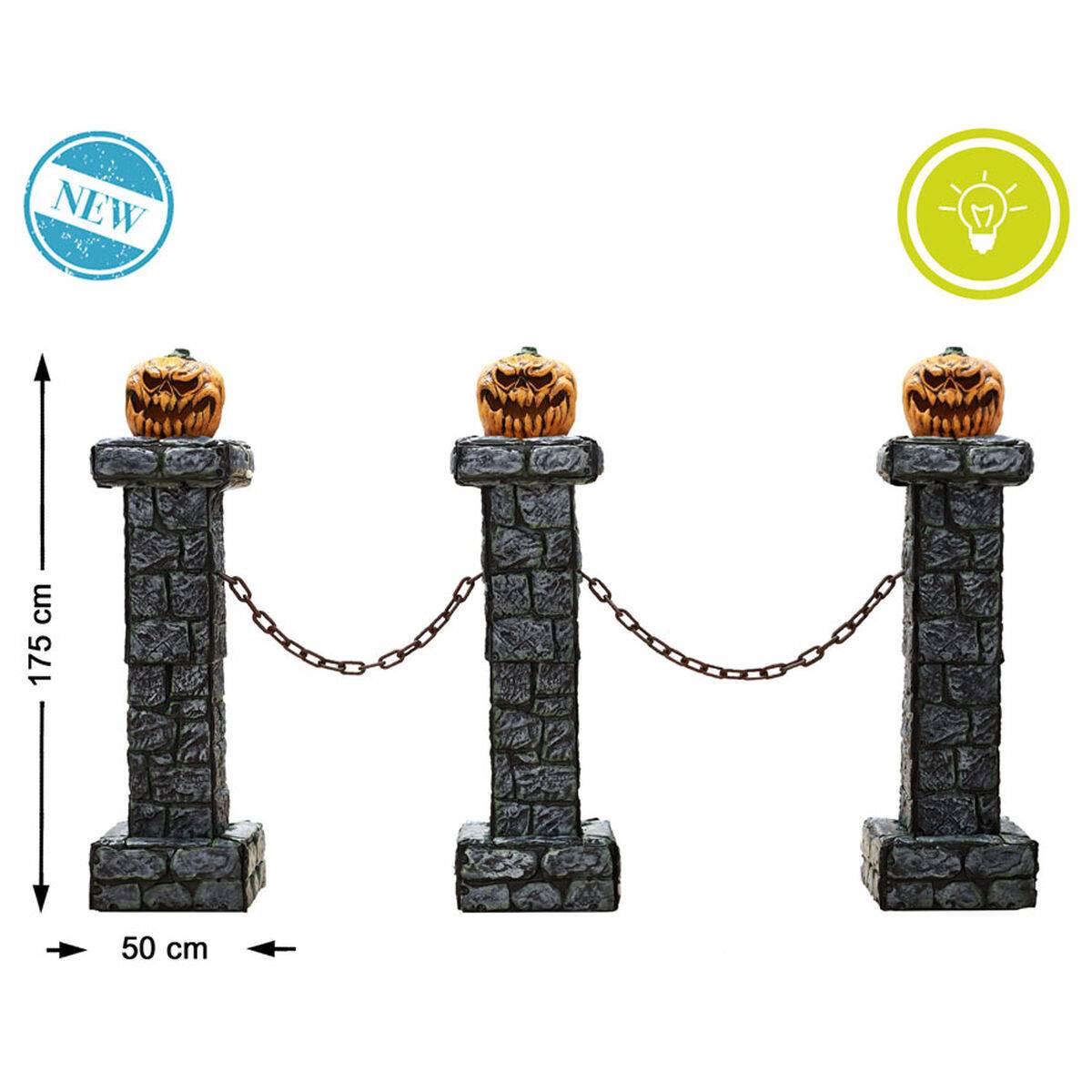 Decoración para Halloween 200 x 175 x 46 cm Naranja (3 Piezas) (3 Unidades)