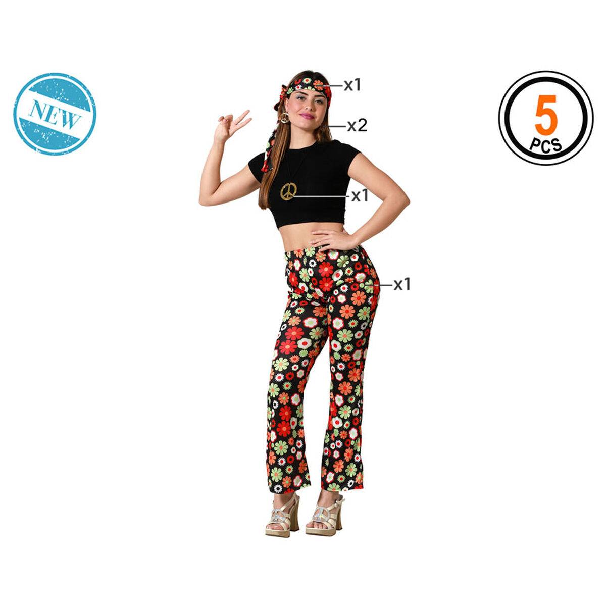 Disfraz para Adultos Hippie (4 Unidades)
