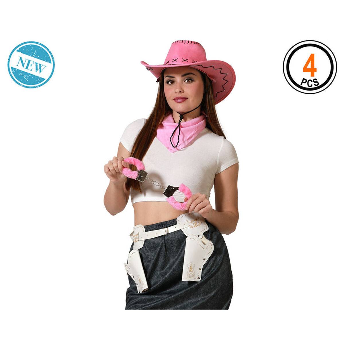 Disfraz para Adultos Cowgirl Vaquero Talla única (4 Unidades)