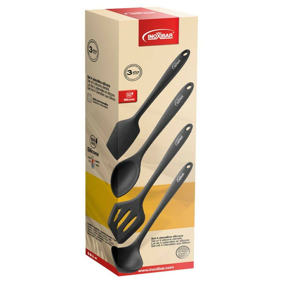 Utensilios de cocina Inoxibar 35391 Silicona (4 Unidades)