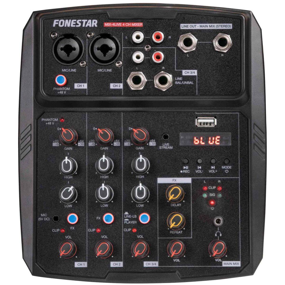 Mesa de DJ FONESTAR MIX-4LIVE