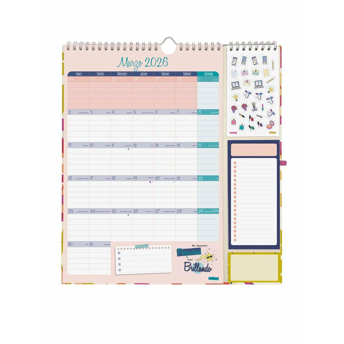 Calendario de pared Finocam Multicolor Papel 21,5 x 32,5 cm