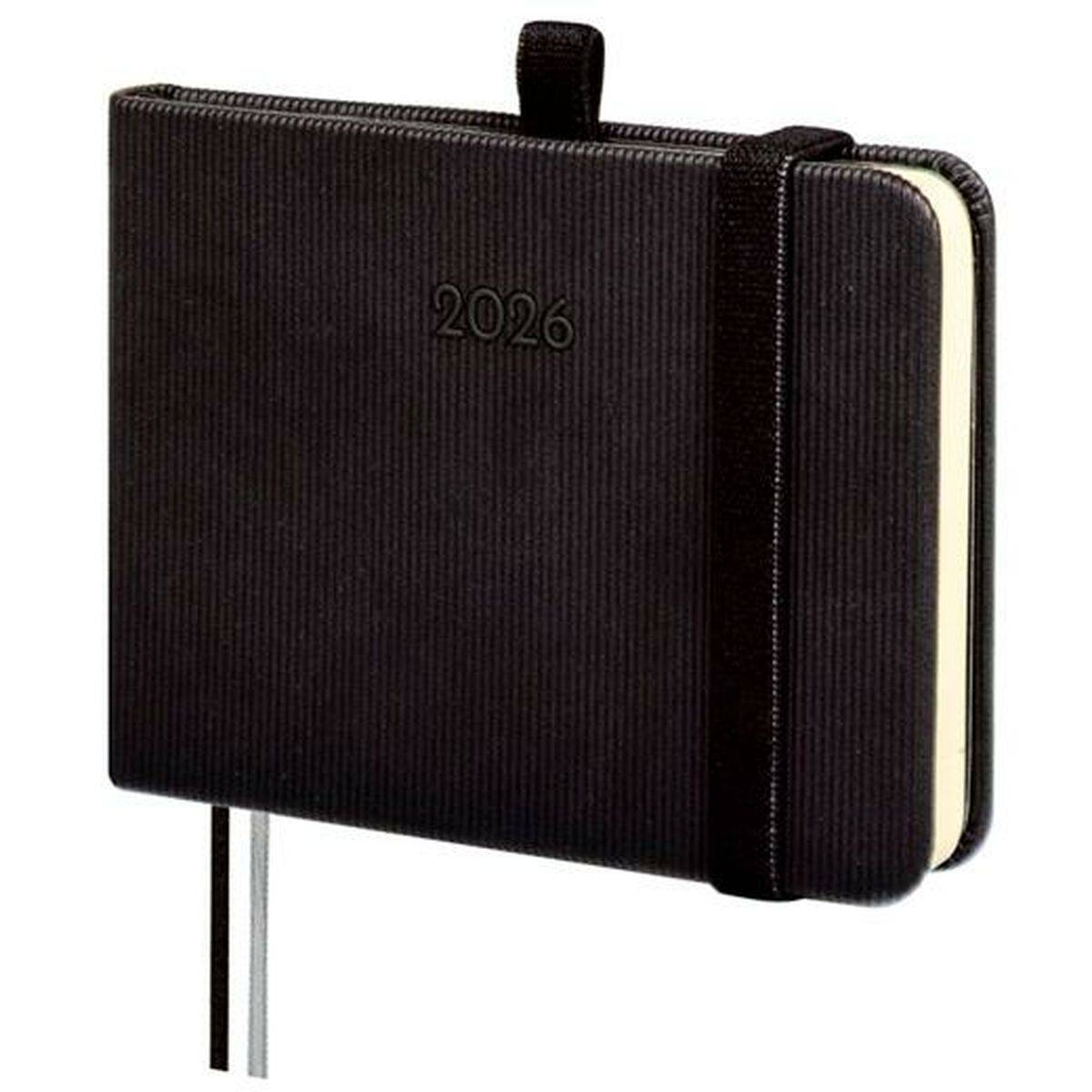 Agenda Finocam MÍNIMAL TEXTURA Negro Mini 10,4 x 7,3 cm 2026