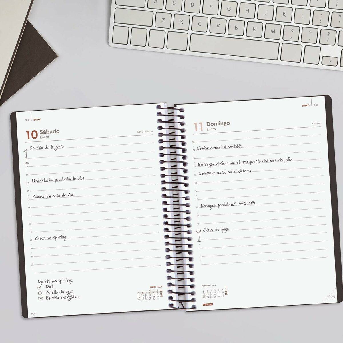 Agenda Finocam MY Negro A5 15,5 x 21,2 cm 2026