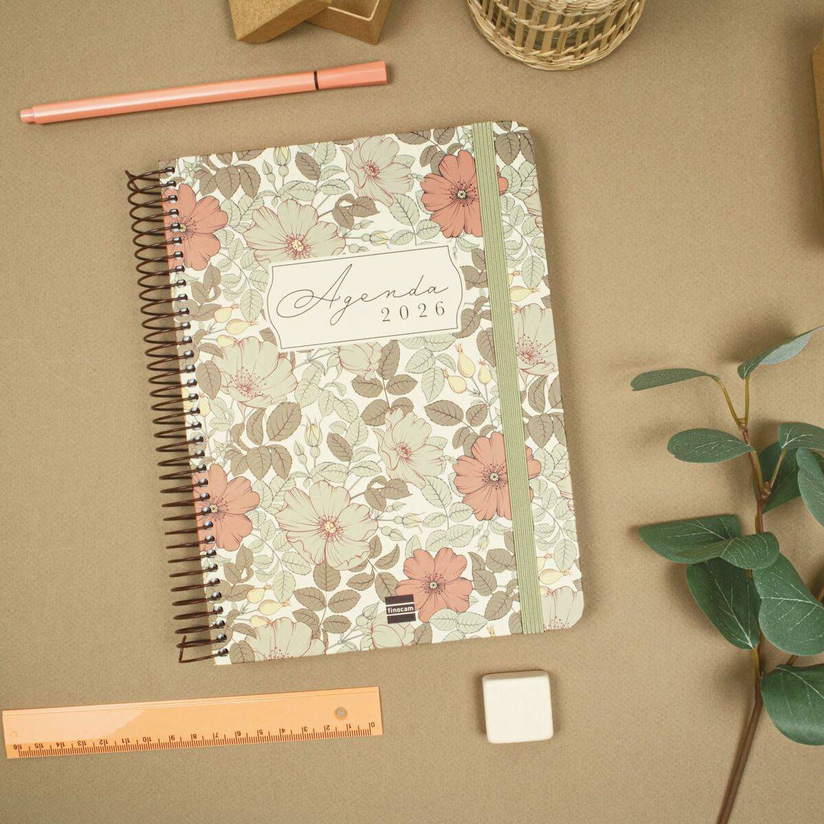 Agenda Finocam CLOE A5 15,5 x 21,2 cm Marrón 2026
