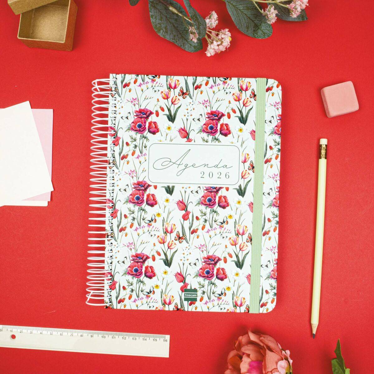 Agenda Finocam CLOE A5 15,5 x 21,2 cm Verde 2026