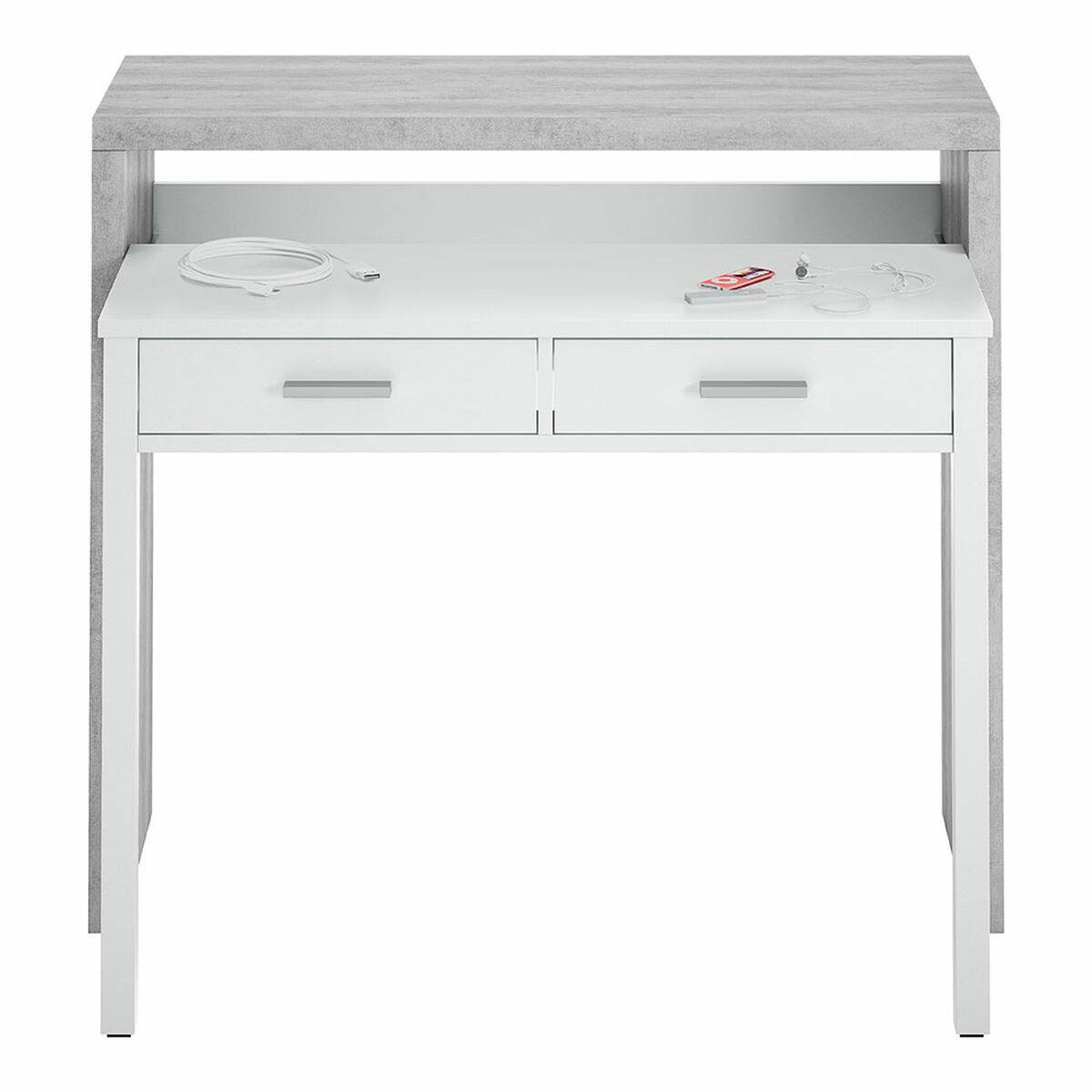 Escritorio Forés Blanco 98,5 X 36 X 87,5 CM Metal MDF