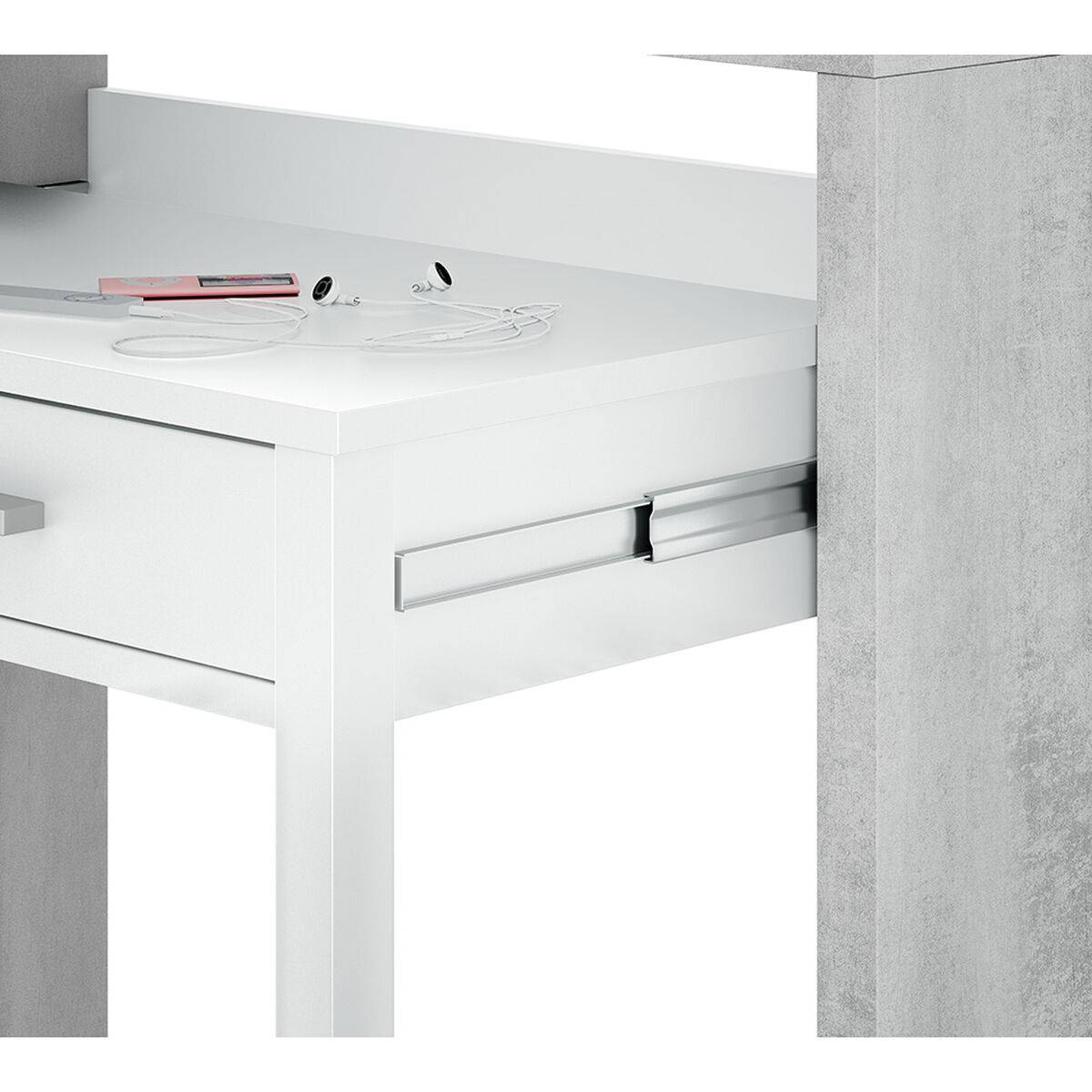 Escritorio Forés Blanco 98,5 X 36 X 87,5 CM Metal MDF