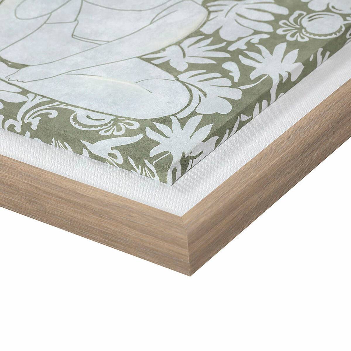 Lienzo DKD Home Decor Madera Floral (2 Unidades) (Reacondicionado D)