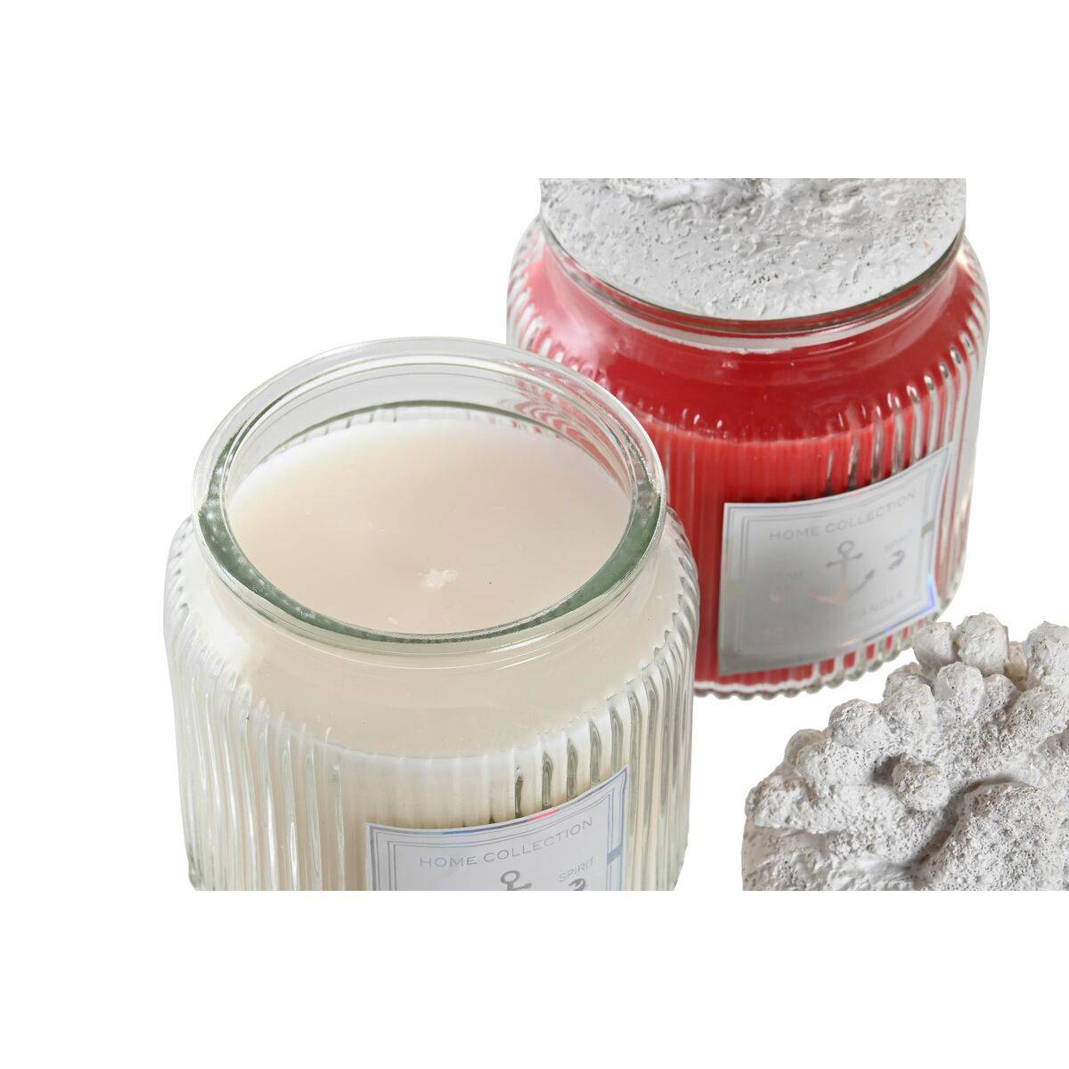 Vela Perfumada DKD Home Decor Coral Mediterráneo 430 g (2 Unidades)