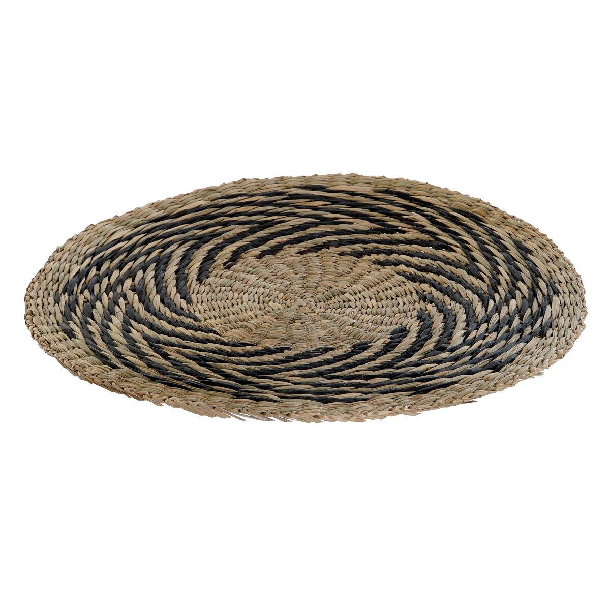 Salvamantel DKD Home Decor Negro Natural 38 x 38 x 1 cm