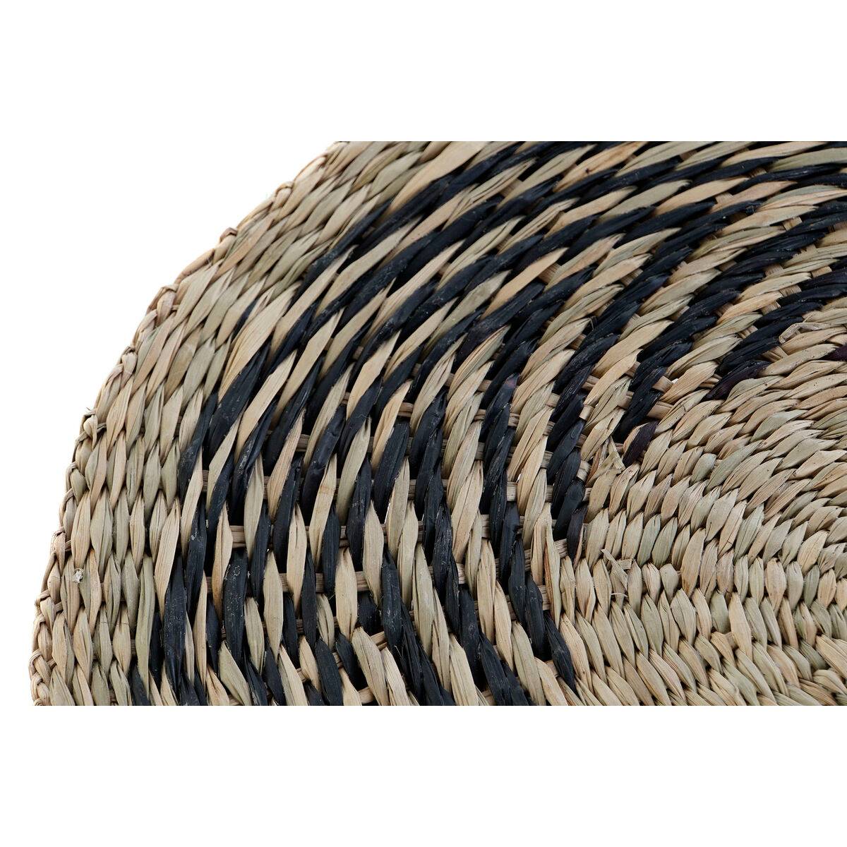 Salvamantel DKD Home Decor Negro Natural 38 x 38 x 1 cm