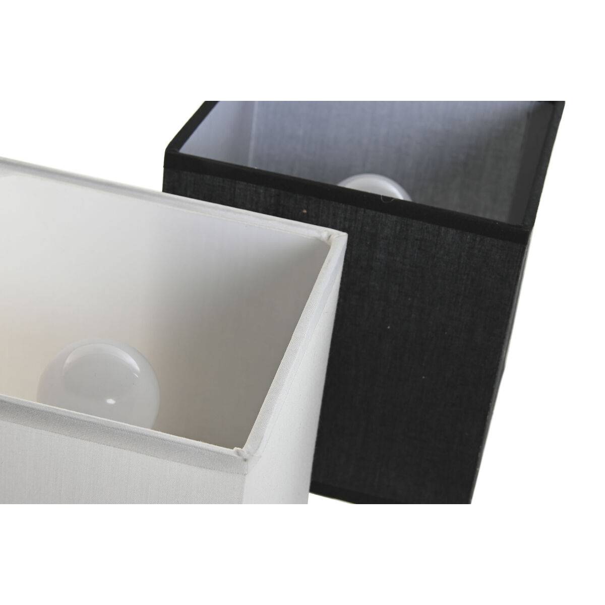 Aplique de Pared DKD Home Decor Blanco Negro Dorado 50 W 220 V 15 x 19 x 27 cm 15 x 19 x 30 cm (2 Unidades)
